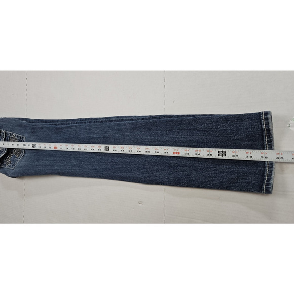 Miss Me Skinny Jeans Women's Size 29x34 Embellished Cross y2k Style Blue - Picture 5 of 12